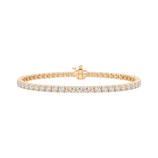 Tennis Bracelet with Lab Grown Diamond Stones (April Birthstones) in 18K Gold (1.75 mm - 4.0 mm)