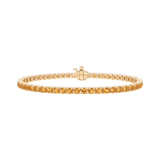 Tennis Bracelet with Citrine Stones (November Birthstones) in 18K Gold (1.75 mm - 4.0 mm)