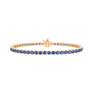 Tennis Bracelet with Sapphire Stones (September Birthstones) in 14K Gold (1.75 mm - 4.0 mm)