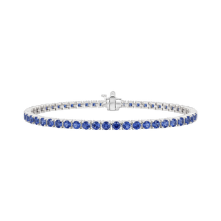 Tennis Bracelet with Sapphire Stones (September Birthstones) in 14K Gold (1.75 mm - 4.0 mm)