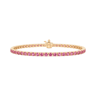 Tennis Bracelet with Tourmaline Stones (October Birthstones) in 14K Gold (1.75 mm - 4.0 mm)