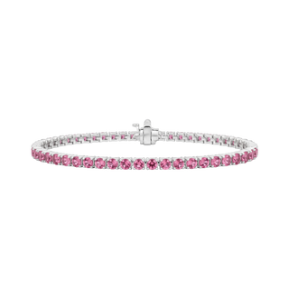 Tennis Bracelet with Tourmaline Stones (October Birthstones) in 14K Gold (1.75 mm - 4.0 mm)