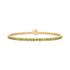 Tennis Bracelet with Peridot Stones (August Birthstones) in 18K Gold (1.75 mm - 4.0 mm)