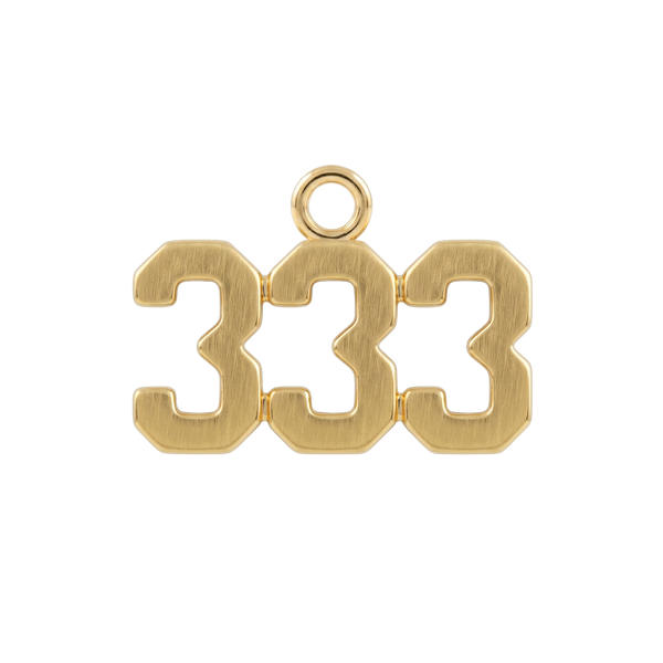 Basic Angel Numbers in 14K Gold (12.7 mm) (Semi-Polished)