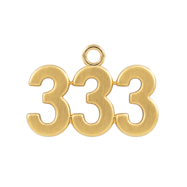 Classic Angel Number Pendants in 14K Gold (20 mm)
