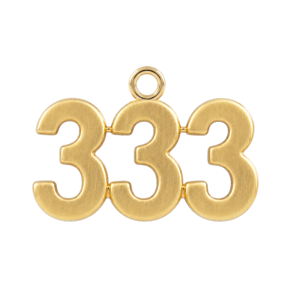 Classic Angel Number Pendants in 14K Gold (25 mm)