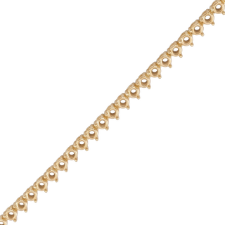 Round 3 Prong Tennis Necklace Chain By The Inch in 14K Gold (No Clasp)