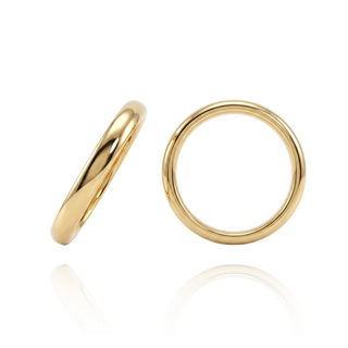 ITI NYC 14K Yellow Gold Domed Wedding Bands (2.0 mm - 6.0 mm)