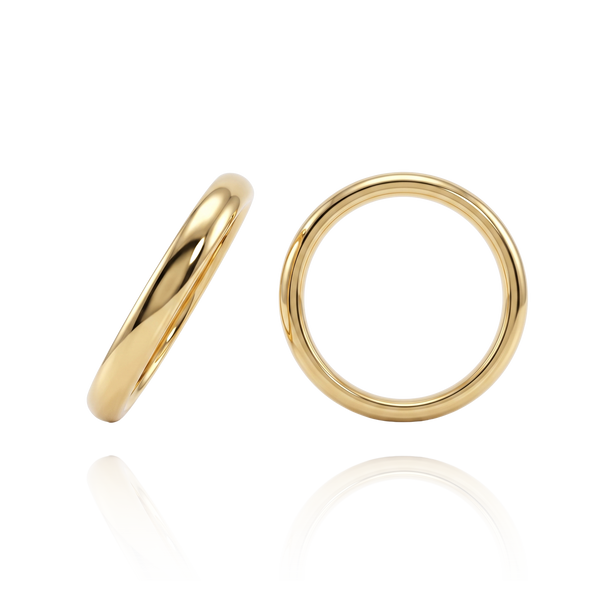 ITI NYC 14K Yellow Gold Domed Wedding Bands (2.0 mm - 6.0 mm)
