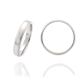 ITI NYC Sterling Silver Milgrain Wedding Bands (2.0 mm - 8.0 mm)
