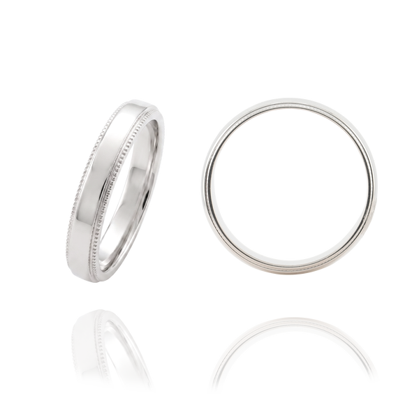ITI NYC Sterling Silver Milgrain Wedding Bands (2.0 mm - 8.0 mm)