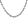 Tennis Necklace with Cubic Zirconia in Sterling Silver (2 mm - 4 mm)