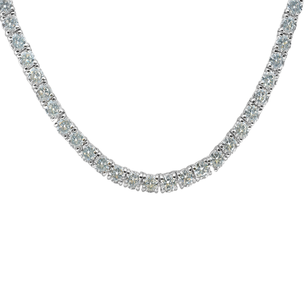 Tennis Necklace with Cubic Zirconia in Sterling Silver (2 mm - 4 mm)