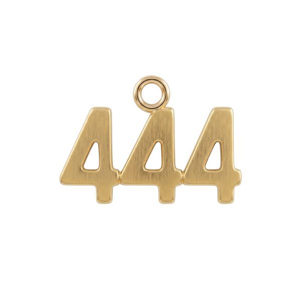 Basic Angel Numbers in 14K Gold (12.7 mm) (Semi-Polished)