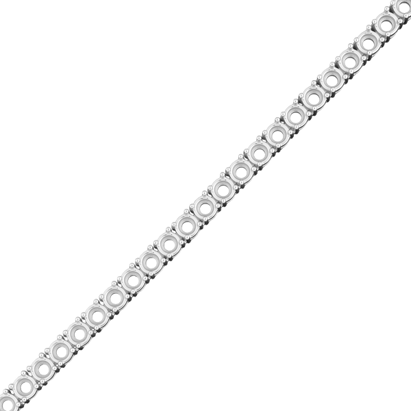 Round 4 Prong Tennis Necklace Chain By The Inch in 14K Gold (No Clasp)