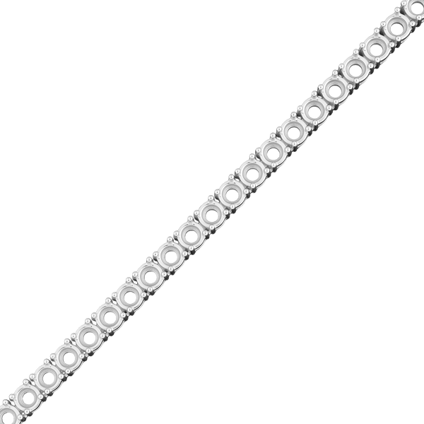 Round 4 Prong Tennis Necklace Chain By The Inch in 14K Gold (No Clasp)