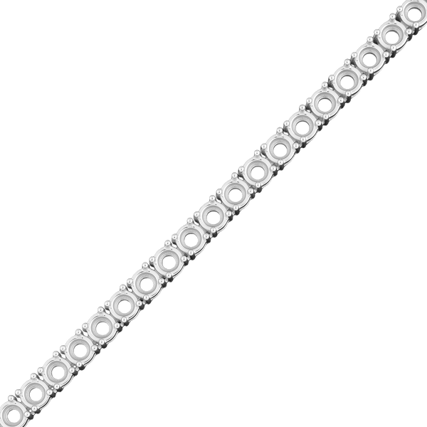Round 4 Prong Tennis Necklace Chain By The Inch in 14K Gold (No Clasp)