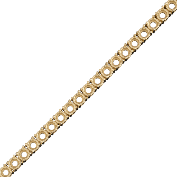 Round 4 Prong Tennis Necklace Chain By The Inch in 14K Gold (No Clasp)