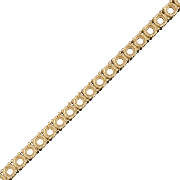 Round 4 Prong Tennis Necklace Chain By The Inch in 14K Gold (No Clasp)