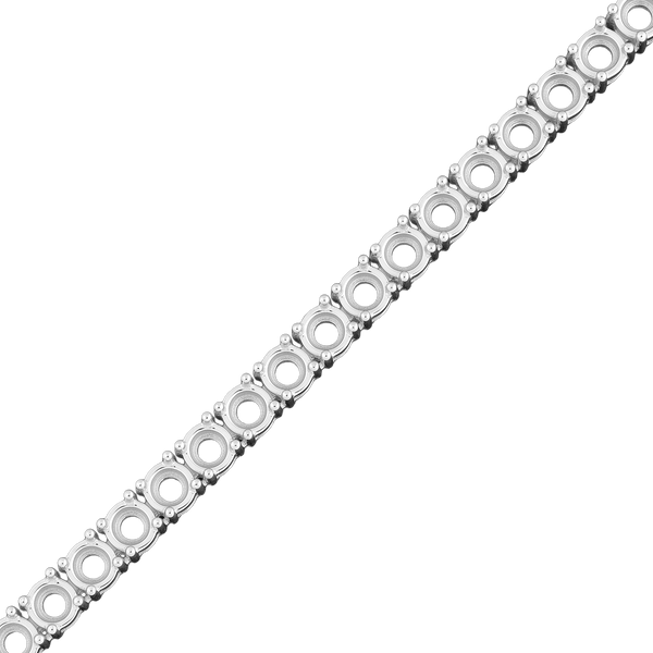 Round 4 Prong Tennis Necklace Chain By The Inch in 14K Gold (No Clasp)