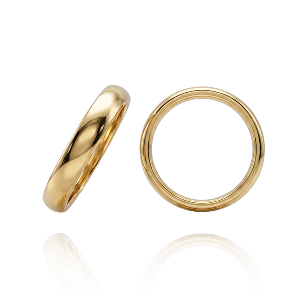 ITI NYC 14K Yellow Gold Domed Wedding Bands (2.0 mm - 6.0 mm)