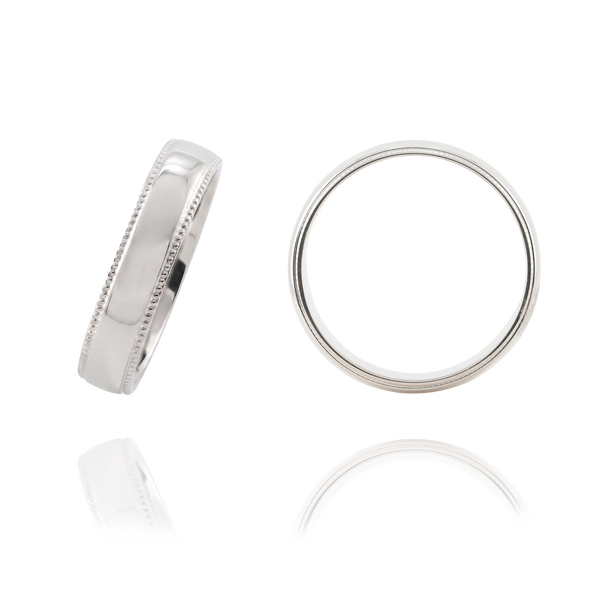 ITI NYC Sterling Silver Milgrain Wedding Bands (2.0 mm - 8.0 mm)