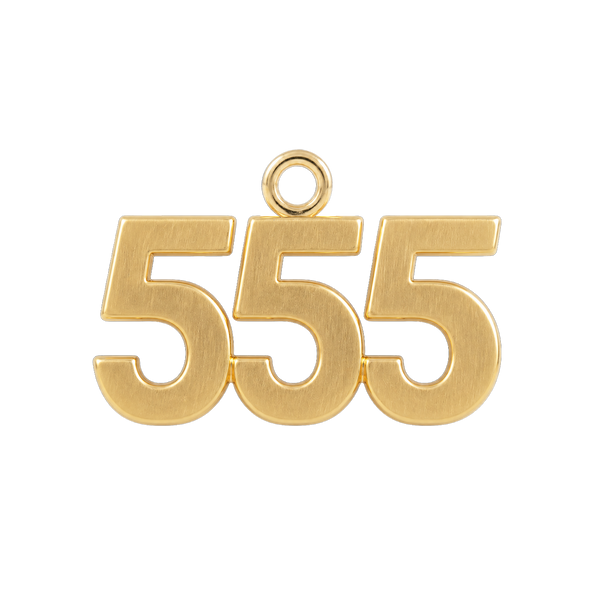 Classic Angel Number Pendants in 14K Gold (15 mm)