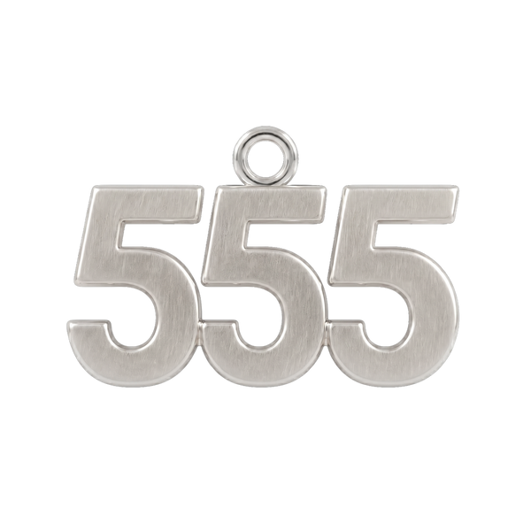 Classic Angel Number Pendants in Sterling Silver (20 mm)