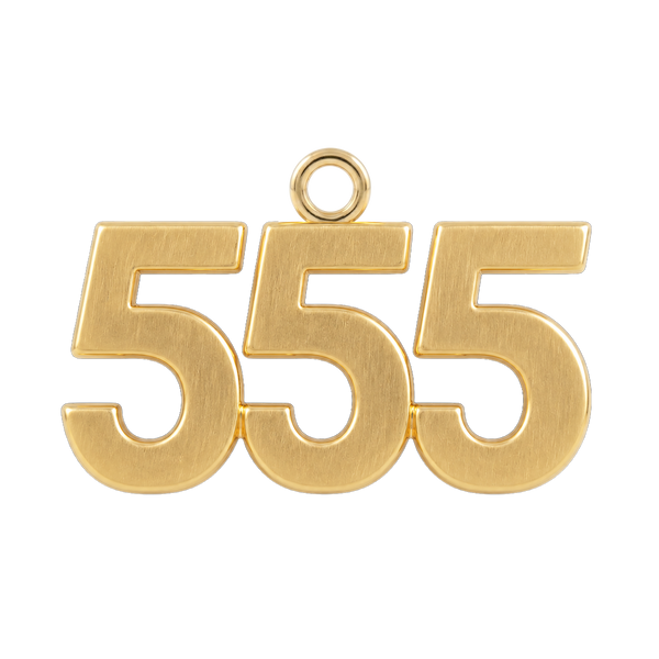 Classic Angel Number Pendants in 14K Gold (25 mm)