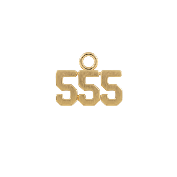 Basic Angel Numbers in 14K Gold (4.7 mm) (Semi-Polished)