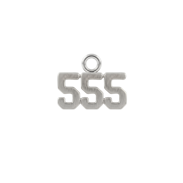 Basic Angel Numbers in Sterling Silver (4.7 mm) (Semi-Polished)