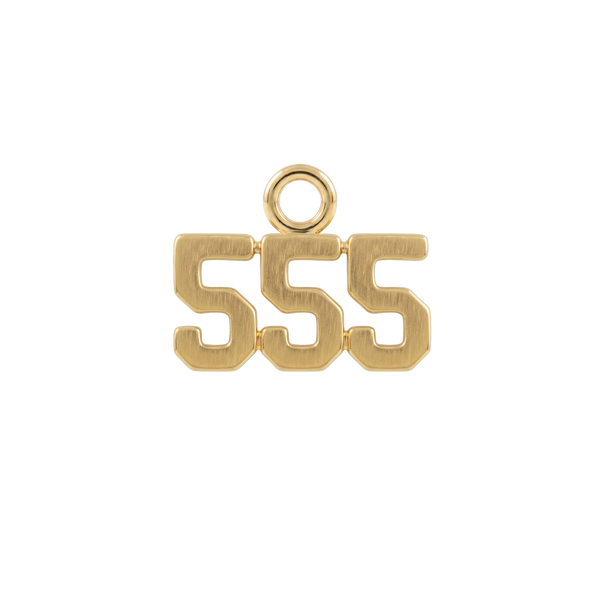 Basic Angel Numbers in 14K Gold (5.3 mm) (Semi-Polished)