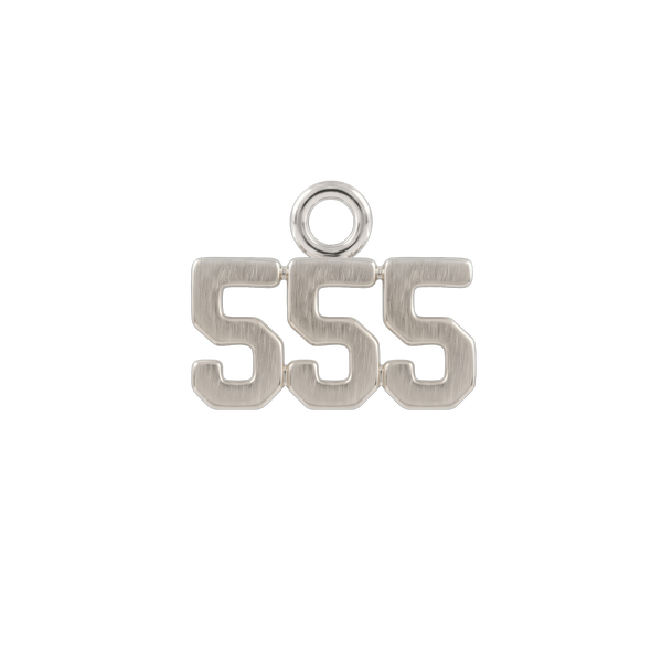 Basic Angel Numbers in Sterling Silver (5.3 mm) (Semi-Polished)