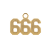 Basic Angel Numbers in 14K Gold (12.7 mm) (Semi-Polished)
