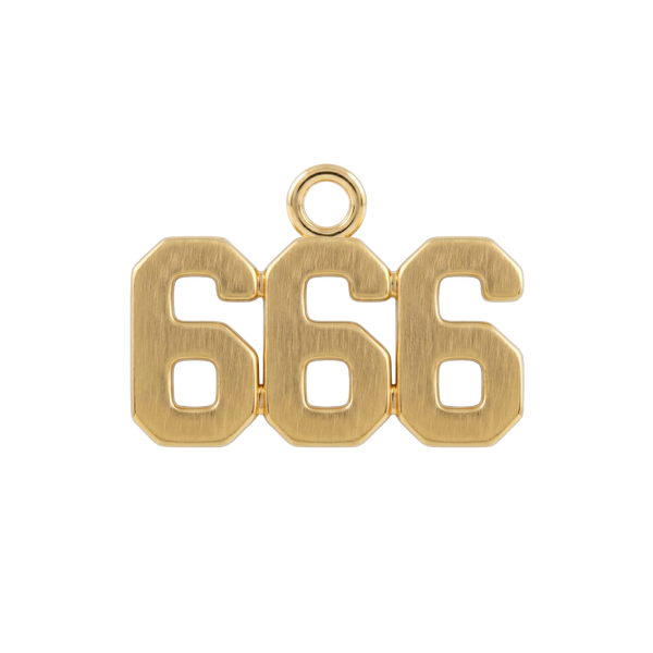 Basic Angel Numbers in 14K Gold (12.7 mm) (Semi-Polished)