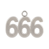 Classic Angel Number Pendants in Sterling Silver (25 mm)