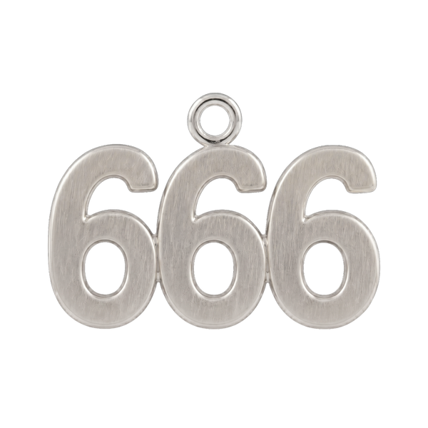 Classic Angel Number Pendants in Sterling Silver (25 mm)