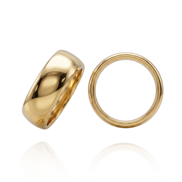 ITI NYC 14K Yellow Gold Domed Wedding Bands (2.0 mm - 6.0 mm)