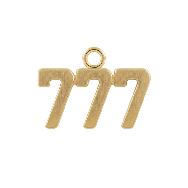 Basic Angel Numbers in 14K Gold (12.7 mm) (Semi-Polished)