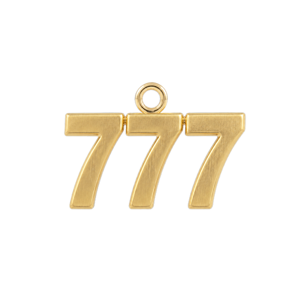 Classic Angel Number Pendants in 14K Gold (12.5 mm)
