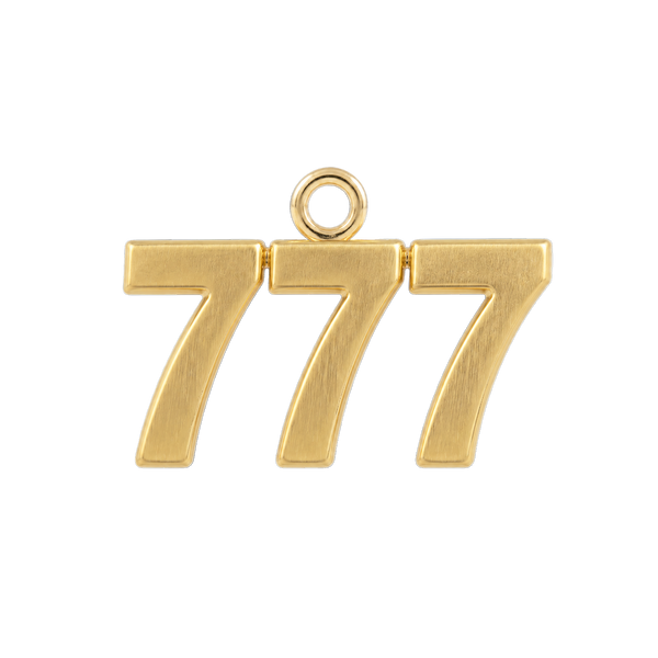Classic Angel Number Pendants in 14K Gold (15 mm)