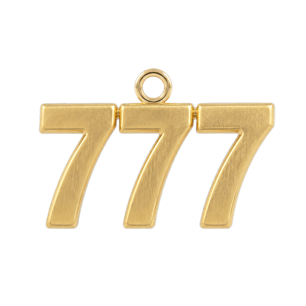 Classic Angel Number Pendants in 14K Gold (25 mm)