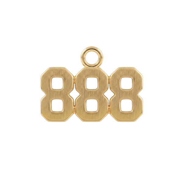 Basic Angel Numbers in 14K Gold (12.7 mm) (Semi-Polished)