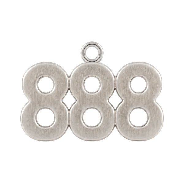 Classic Angel Number Pendants in Sterling Silver (25 mm)