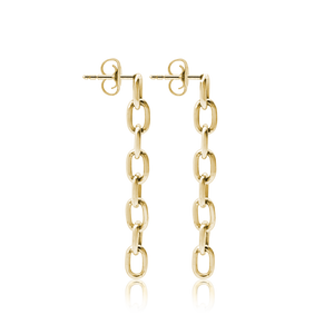 Houston St. Hollow Cable Chain Earrings