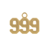 Basic Angel Numbers in 14K Gold (12.7 mm) (Semi-Polished)