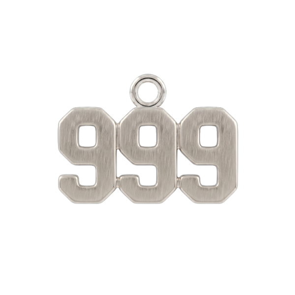 Basic Angel Numbers in 14K Gold (12.7 mm) (Semi-Polished)