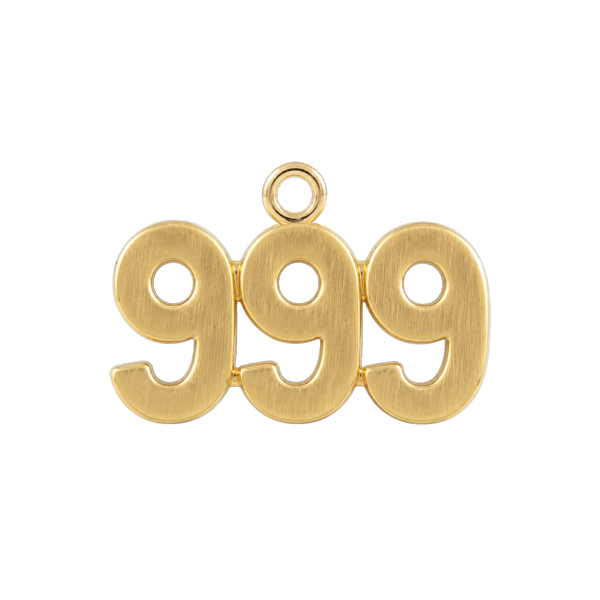 Classic Angel Number Pendants in 14K Gold (12.5 mm)