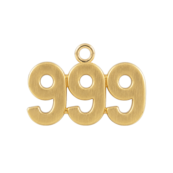 Classic Angel Number Pendants in 14K Gold (15 mm)