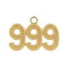 Classic Angel Number Pendants in 14K Gold (20 mm)